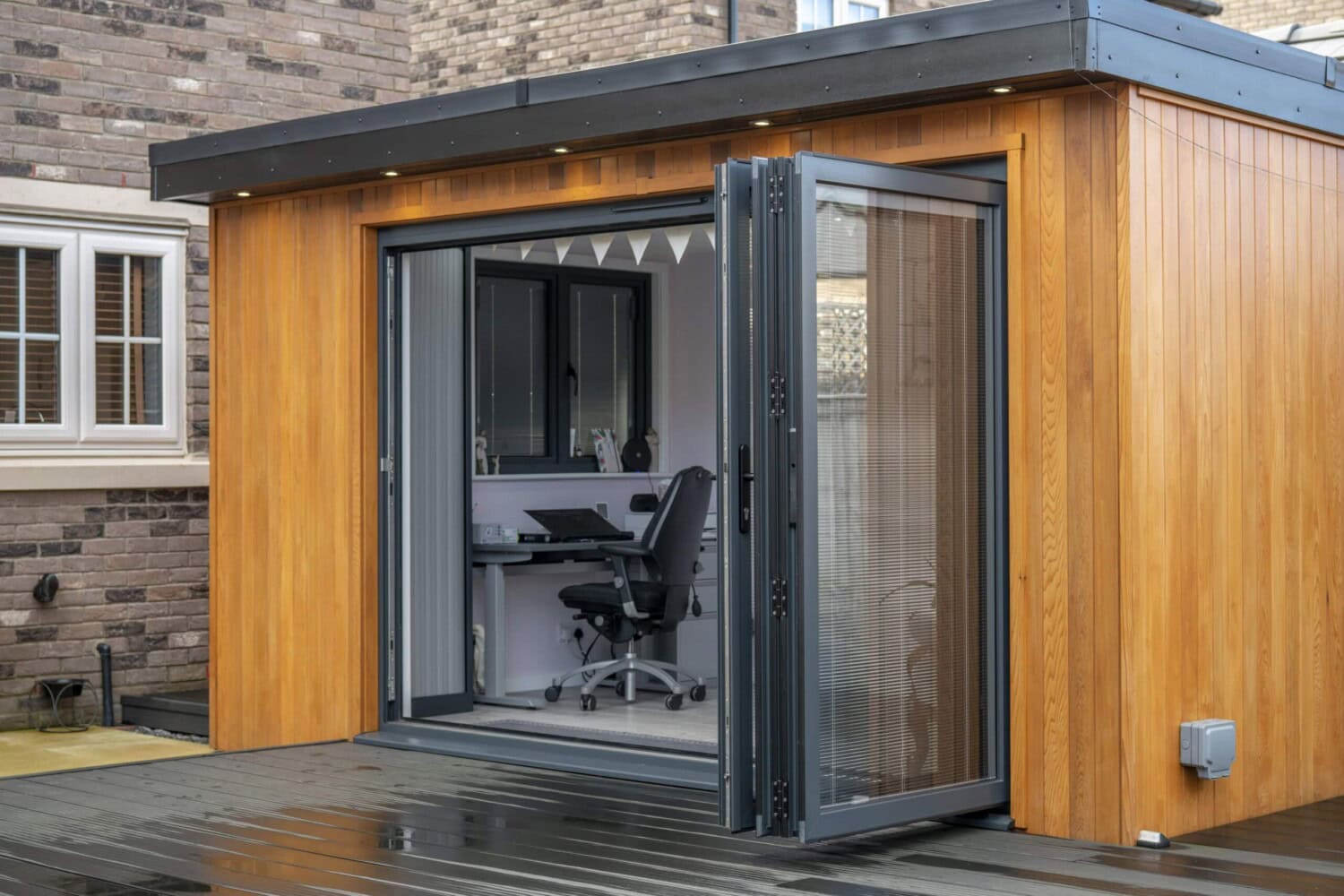 garden room with bifold doors